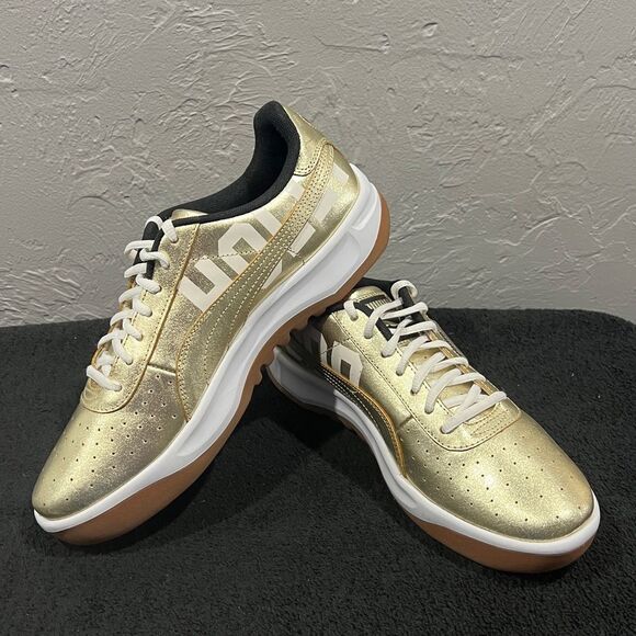 🔥🔥 PUMA California Hollywood CA 101 Metallic Gold Gum Bottom Men's 10 - PERFEC - Picture 5 of 15